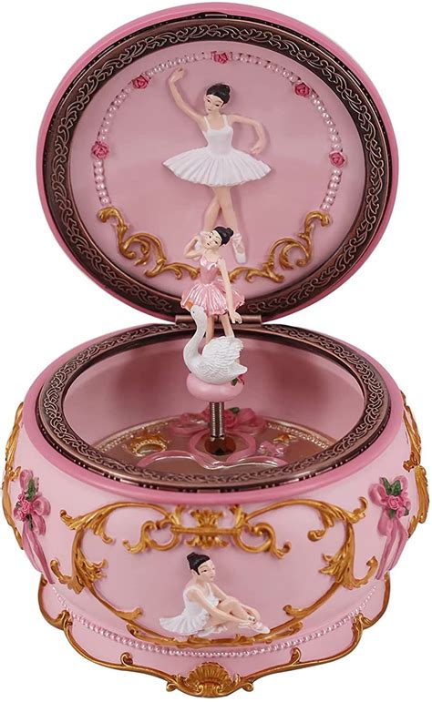 metal ballerina music box|music box with ballerina inside.